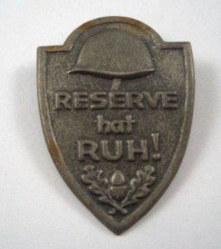 German Ww 2 Badge - Reserve Hat Ruh