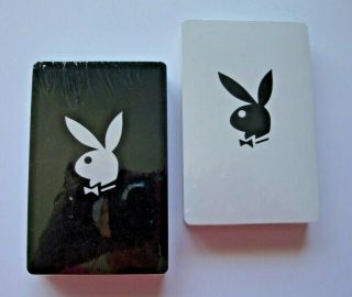 Playboy Bunny Cards Double Deck Both Black & White 1970 