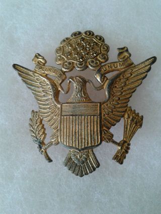 Authentic Wwii Us Army Officer Hat Cap Badge Insignia Meyer Metals