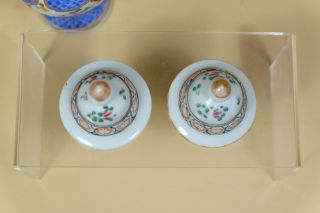 ⭕️ A Pair Chinese Famille Rose Export Porcelain Vases With Covers. 3
