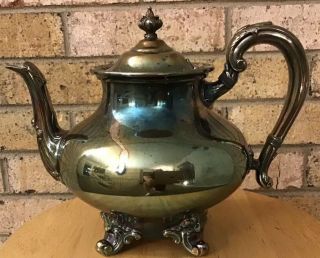 Reed & Barton Victorian Silver Plate Tea Pot Coffee Pot 5600