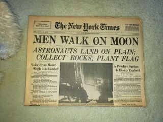 York Times - Men Walk On Moon Newspaper