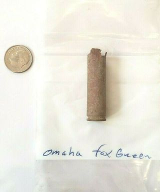 Ww2 Us.  50 Casing Relic From Fox Green Sector Omaha Beach D - Day