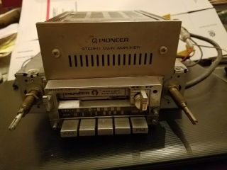Vintage Cassette Pioneer Supertuner Kpx - 9000 Car Stereo And Amplifier Rat Rod