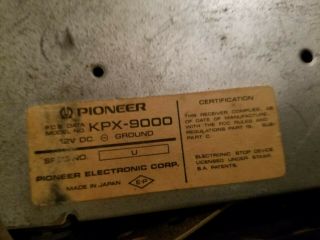 Vintage Cassette Pioneer SuperTuner KPX - 9000 Car Stereo and Amplifier Rat Rod 3