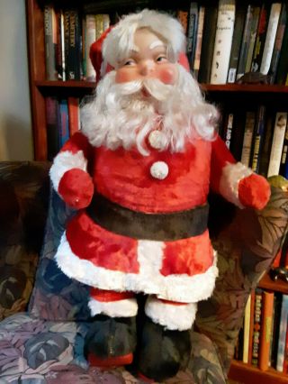Large Mid Century Santa Doll - 28 Inches Tall - Big Vintage Santa Claus