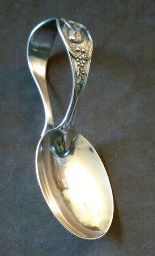 Old Vintage Watson Co Sterling Silver Baby Spoon Bunny Rabbit