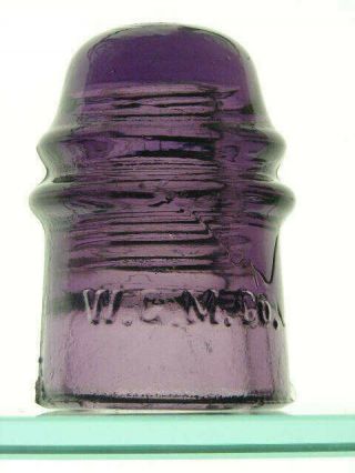 Cd 121 [10] Royal Purple W.  G.  M.  Co.  Glass Insulator,  Made In Denver,  Colorado
