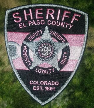 Patch Co Colorado El Paso County Sheriff Breast Cancer 2019 (car Not)