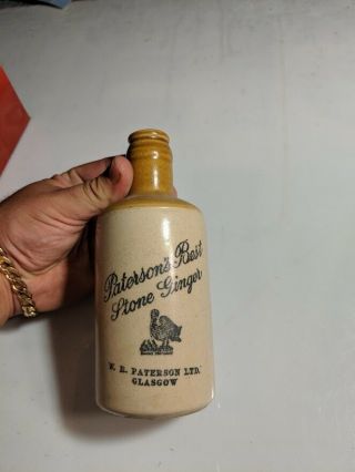 Vintage Ginger Beer Bottle - Paterson’s Best Stone Ginger Glasgow Crock Bottle