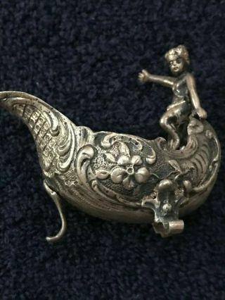 Vintage Miniature Sterling Silver Girl Footed Sauce Boat? Rare