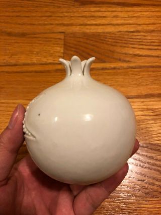 Antique 19 C.  Chinese White Porcelain Pomegranate 3