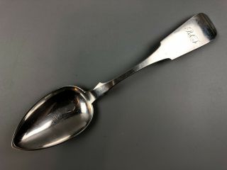 Antique Stauffer And Harley Pure Coin Silver Large Serving Spoon 8 - 3/4 "