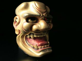 Japanese Handmade SHISHIGUCHI mask noh kyougen kagura demon mask bugaku 2