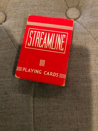 Streamline No 1 Arrco Playing Cards - Plastic Coated - Linen Finish -