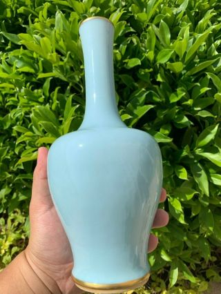 Estate Old House Chinese Antique Blue Vase With Marked
