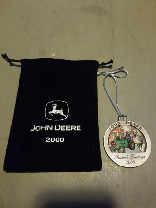 2000 John Deere Limited Edition Pewter Christmas Ornament – No 5 In Series