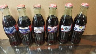 Coca - Cola Commemorative Bottles - Dallas Cowboy Superbowl Bottles - 6 Bottle Set