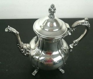 Vintage Towle Silverplate Footed Lidded Tea Pot Teapot 11 " Tall