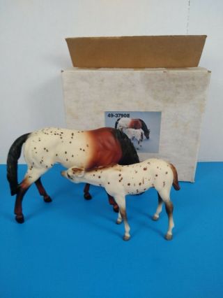 Vintage Breyers Sears Exclusive 49 - 37908 2 - Pc Set W/original Box Mare & Foal