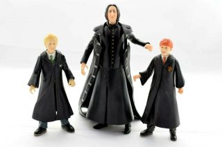 Harry Potter Set Of Three Figures Snape,  Ron & Draco Bundle - See Photo