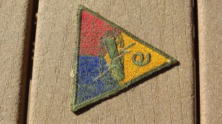 Ww2 Us Army Military 6th Armored Division Forces Patch Ssi Insignia