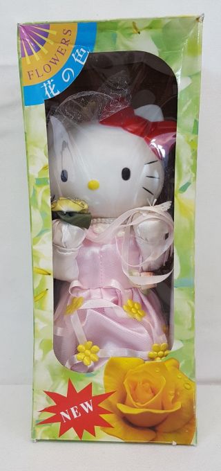 Rare Vtg Sanrio Hello Kitty Rotating Musical Doll Music Box Its A Small World
