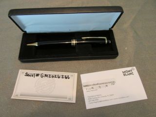 Classic Mont Blanc Meisterstuck Germany Black Ball Point Ink Pen W Orig Box