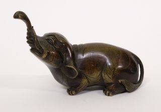 Antique Chinese Bronze Statue Figure Sculpture Of An Elephant