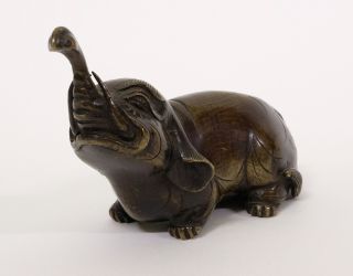 Antique Chinese Bronze Statue Figure Sculpture of an Elephant 2