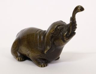 Antique Chinese Bronze Statue Figure Sculpture of an Elephant 3