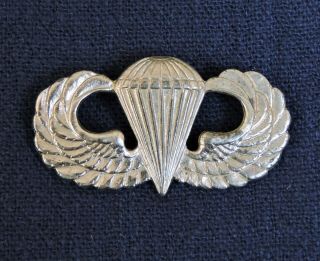 Wwii - Korean War Army Airborne Parachute Jump Wings,  Sterling
