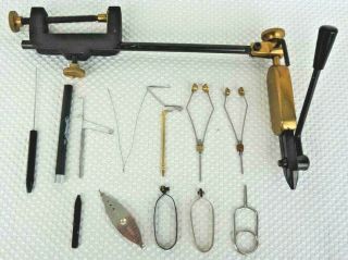 Vintage Brass Fly Tying Vise Bundle - C Clamp - Fishing Tools