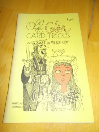 Off Color Card Tricks By Milton Kort Softcover 1970