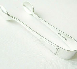 Old Antique Art Deco Sterling Silver Tongs Sheffield Hallmarks Dated 1941