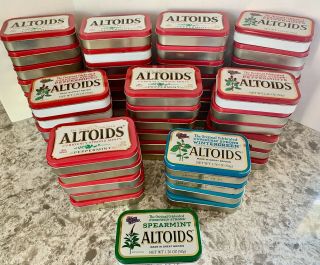 60 Altoids Tins - All Empty - Mostly Peppermint Flavor - Craft Storage Fishing