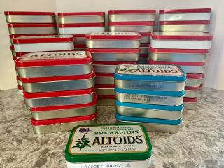 60 ALTOIDS Tins - All EMPTY - Mostly Peppermint Flavor - Craft Storage Fishing 2