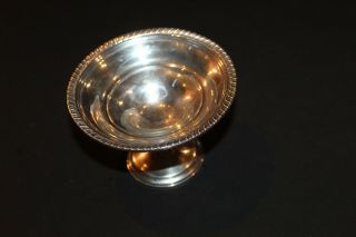 Vintage Sterling Silver Candy Dish Compote Weighted Marked 4 " Tall X 5.  25 " Wide