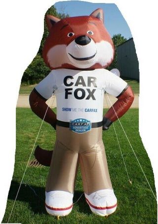 9ft Inflatable Carfax Car Fox Blow Up - Indoor Or Outdoor Use