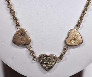Tiffany & Co Return To Tiffany Heart Charm Pendant Necklace 925 22