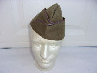 Ww2 Usaaf Enlisted Wool Overseas Cap - - Named - - Size 7 1/4