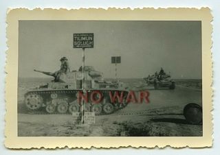Wwii German Photo Panzer Tanks At War March In Africa Dak