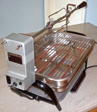 Vintage Farberware Open Hearth Indoor Electric Rotisserie Grill 450 Usa