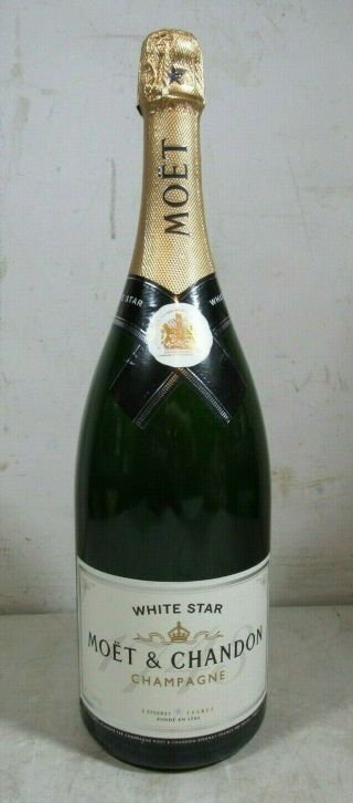 Moet & Chandon White Star Champagne Magnum Empty Dummy Bottle Nos 1.  5