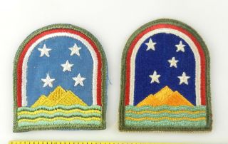 2 Wwii Us Army South Atlantic Forces Ground Unit Patch Military T70f2
