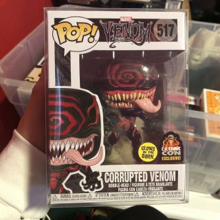 Funko Pop Corrupted Venom Marvel (la Comic Con 2019) Gitd W/ Protector