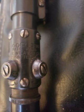 Vintage Weaver Model 330 Rifle Scope With Post Reticle Fine Crosshair