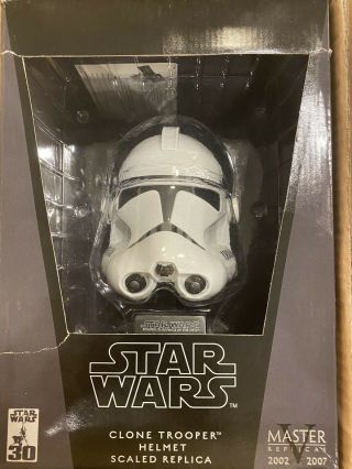 Master Replicas Star Wars Clone Trooper Helmet Ep Iii.  45 Scale Sw - 356