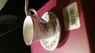 Lenox Holiday Cup And Saucer Ornament