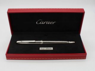 Louis Cartier Ballpoint Pen Black Lacquer And Platinum Finish 1790/1847 - 6930
